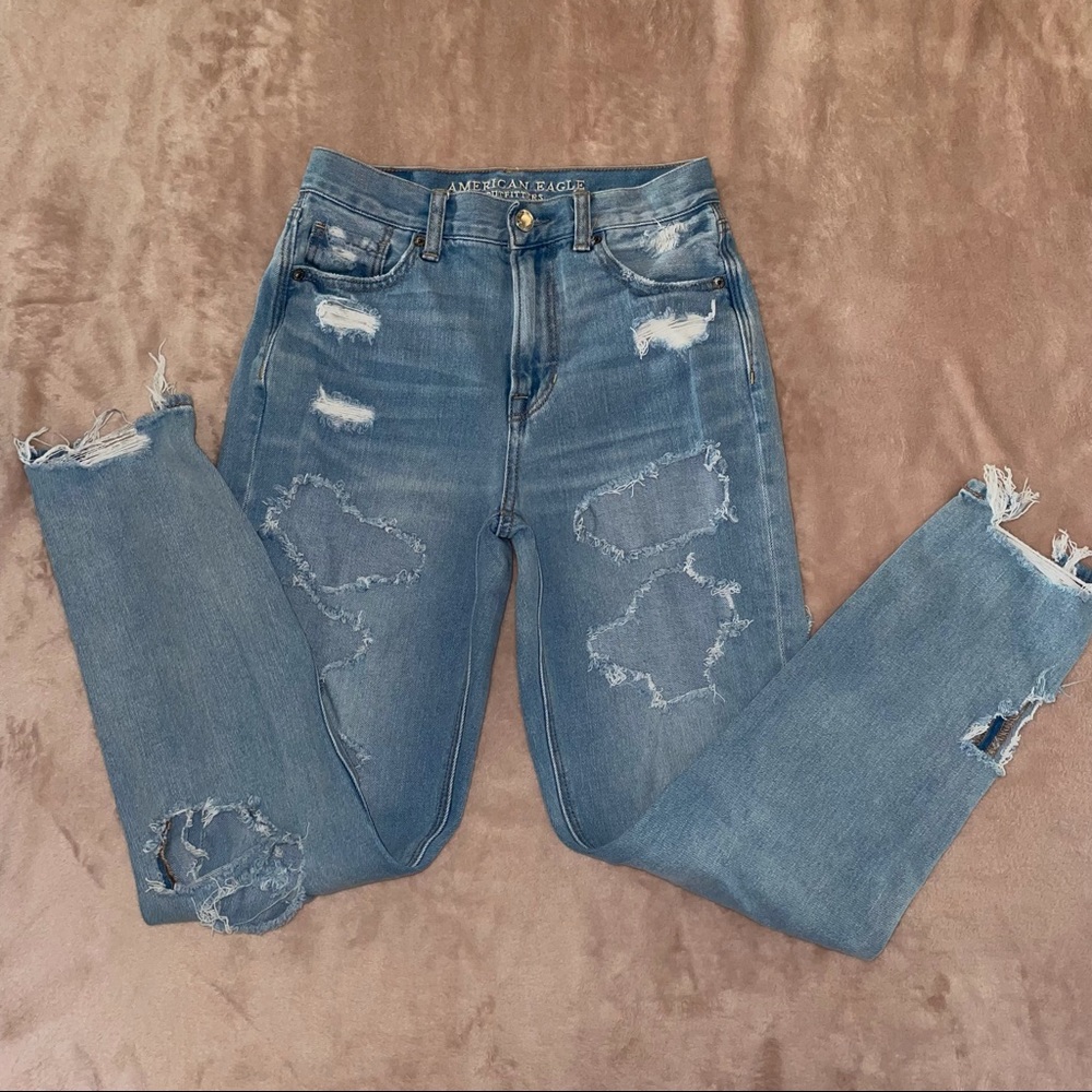Distressed  American Eagle jeans size 0 - Picture 5 of 11
